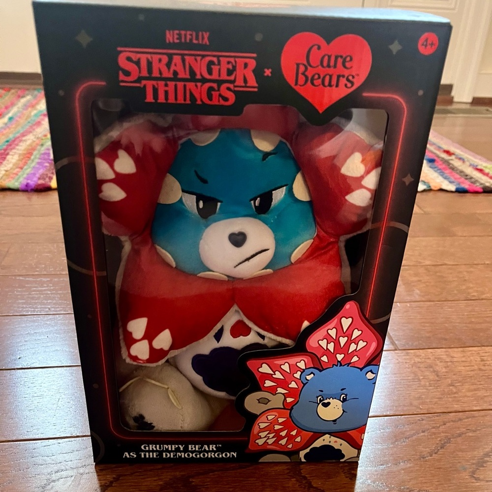 LIMITED EDITION Netflix Stranger Things x Care Bear Grumpy Bear DEMOGORGON plush